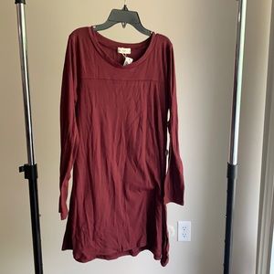 Long sleeve midi dress